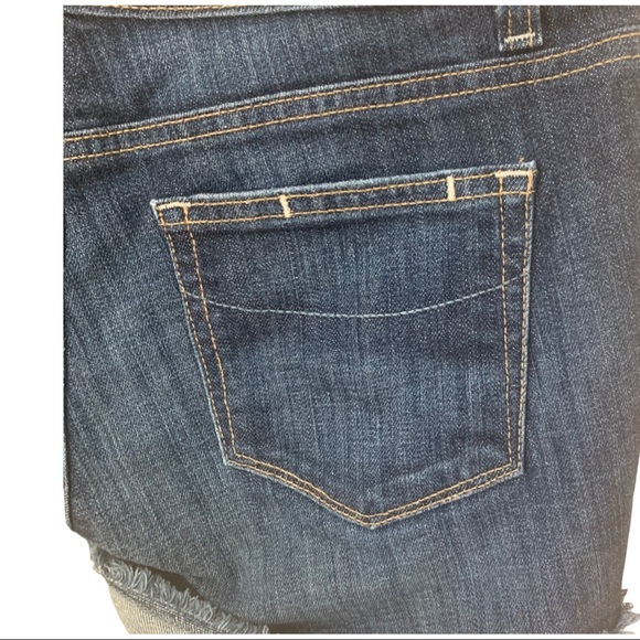 PAIGE Jimmy Jimmy Denim Frayed Hem Cuffed Shorts Size 25 - Picture 10 of 15